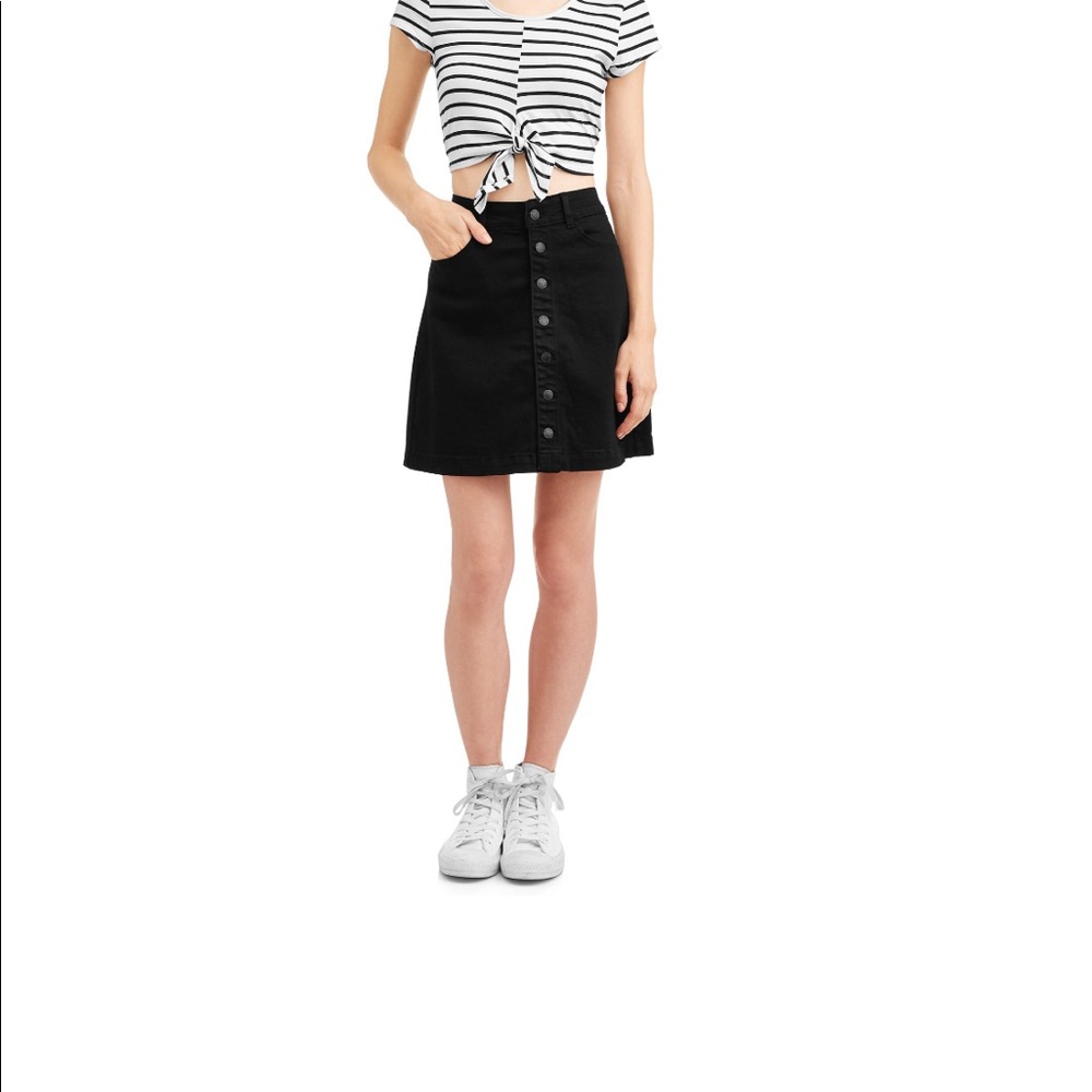 NWOT Black Jean Skirt